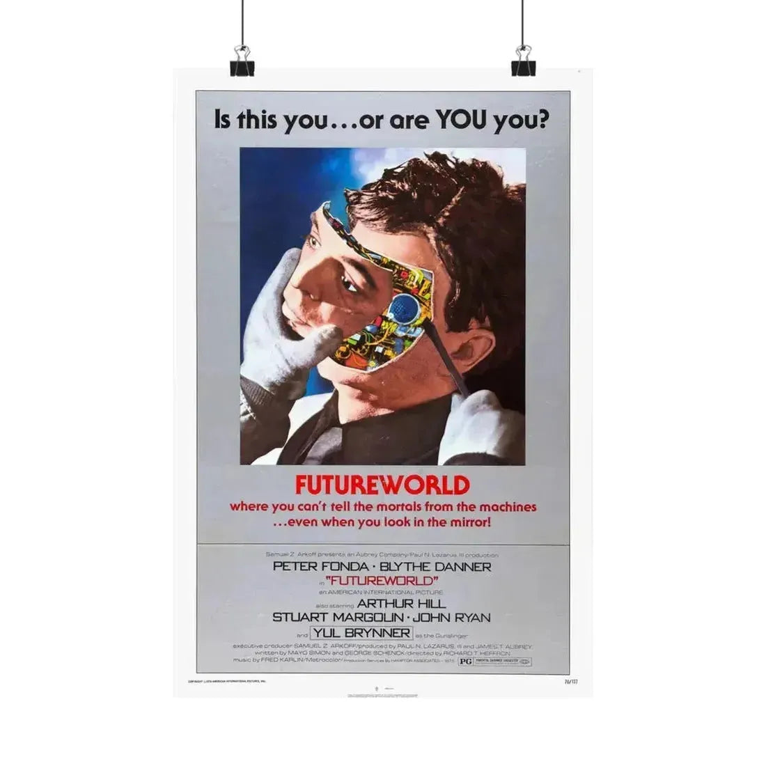 FUTUREWORLD 1976 - Paper Movie Poster 12″ x 18″ Matte - The Sticker Space