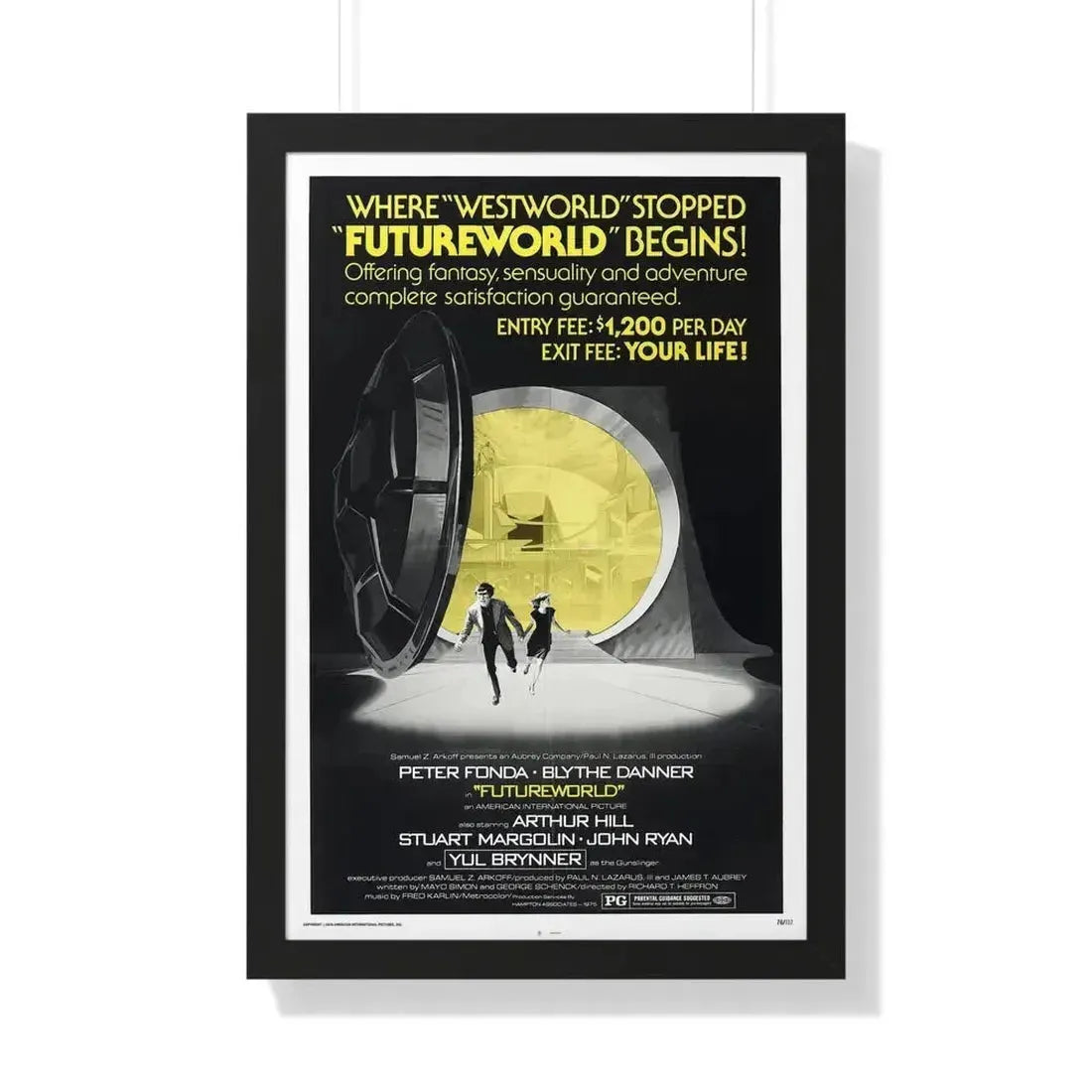 FUTUREWORLD (2) 1976 - Framed Movie Poster 20" x 30" Black - The Sticker Space