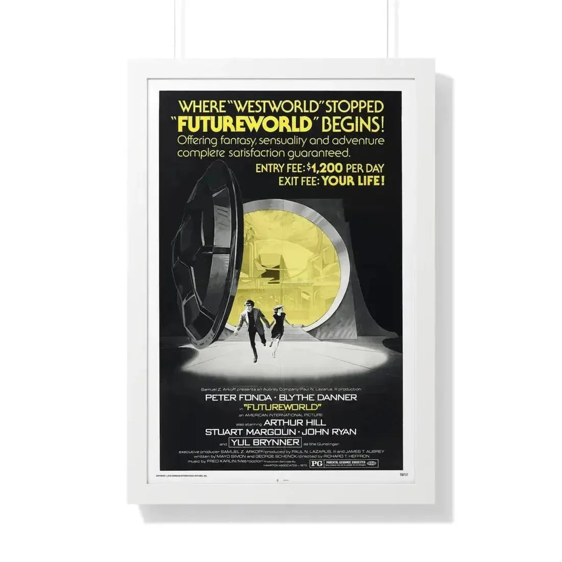 FUTUREWORLD (2) 1976 - Framed Movie Poster 20" x 30" White - The Sticker Space