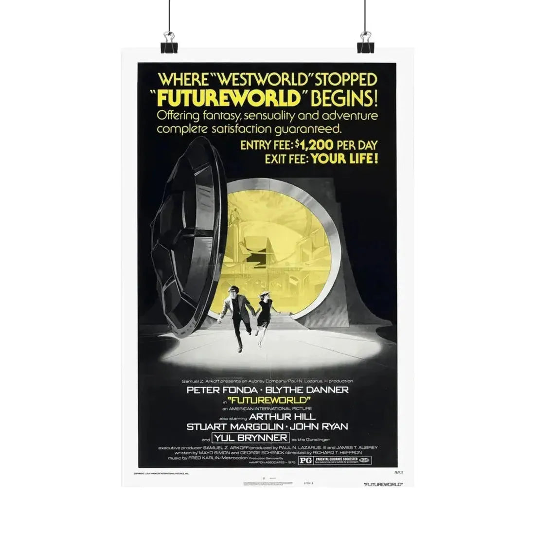 FUTUREWORLD (2) 1976 - Paper Movie Poster 12″ x 18″ Matte - The Sticker Space