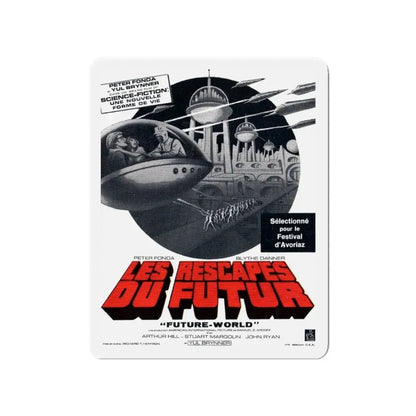 FUTUREWORLD (FRENCH 2) 1976 Movie Poster - Refrigerator Magnet 4 Inch - The Sticker Space