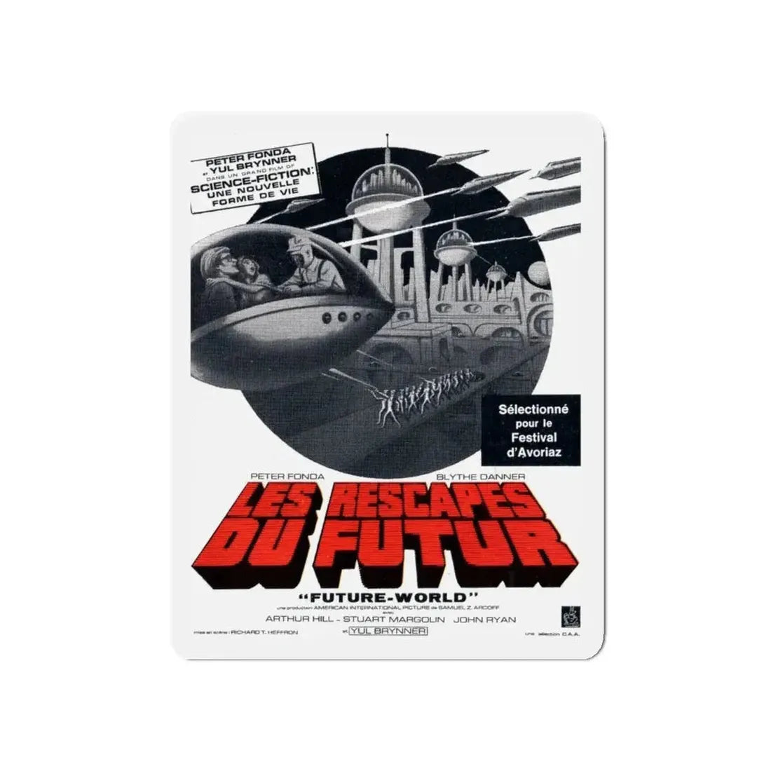 FUTUREWORLD (FRENCH 2) 1976 Movie Poster - Refrigerator Magnet - The Sticker Space