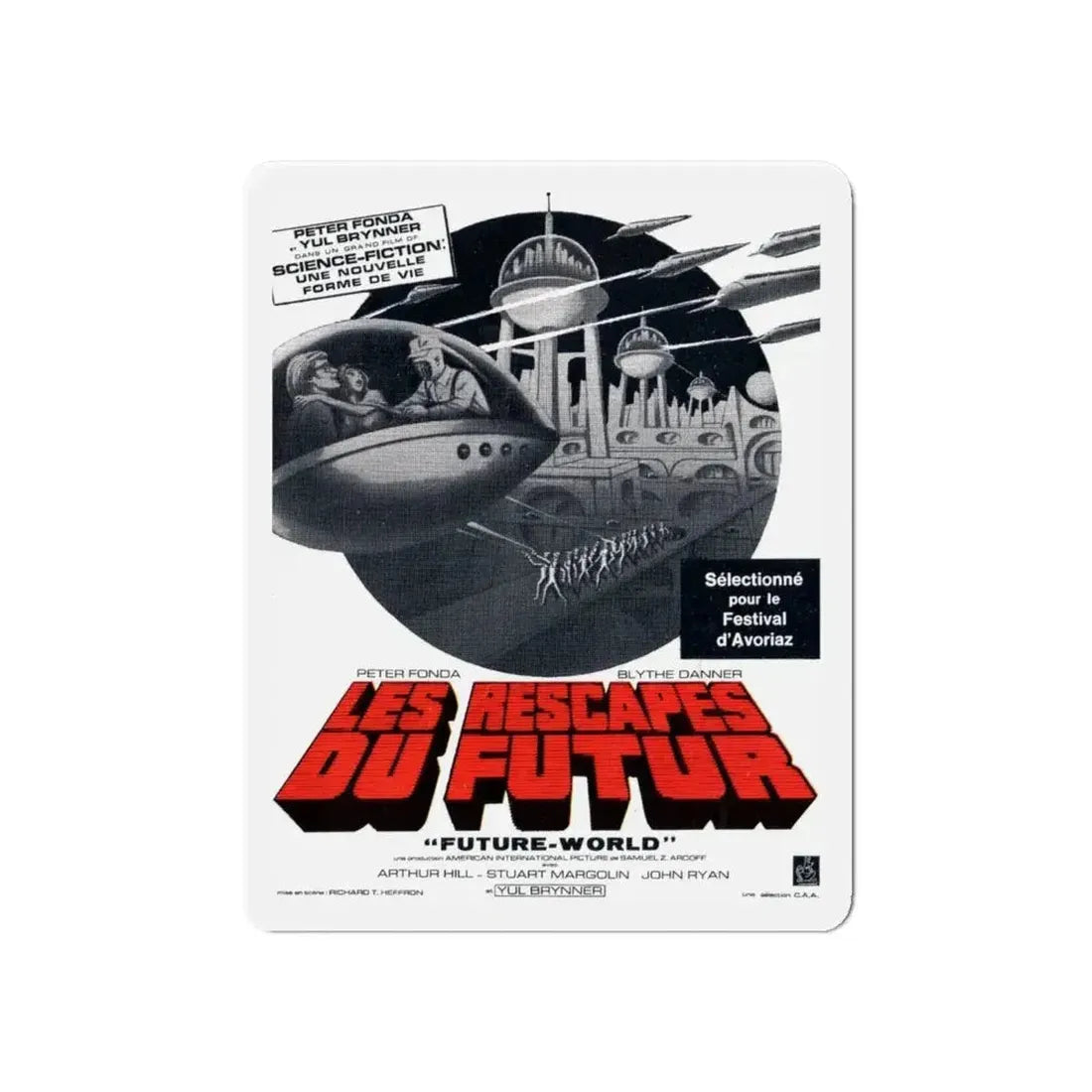 FUTUREWORLD (FRENCH 2) 1976 Movie Poster - Refrigerator Magnet - The Sticker Space