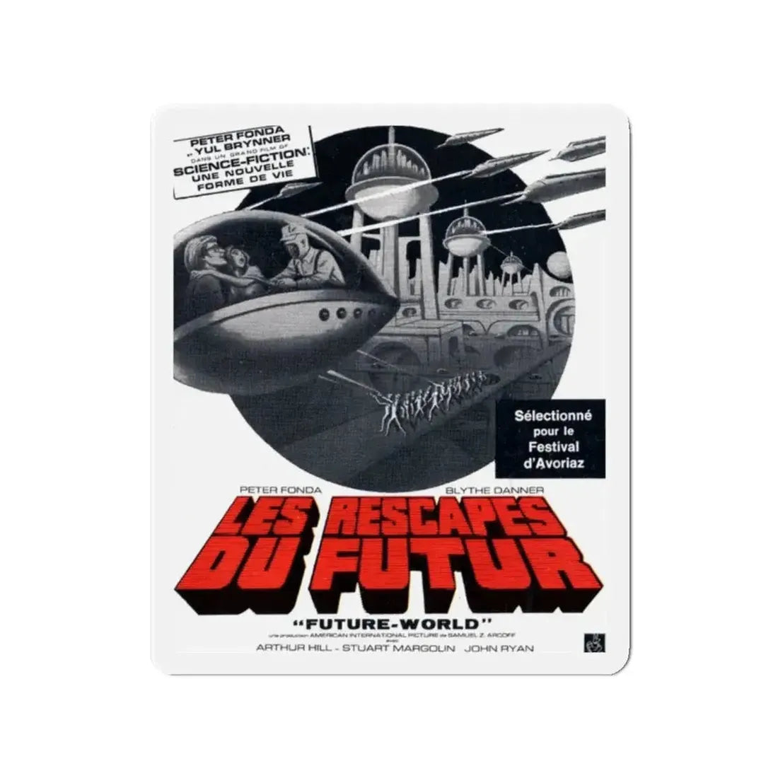 FUTUREWORLD (FRENCH 2) 1976 Movie Poster - Refrigerator Magnet - The Sticker Space