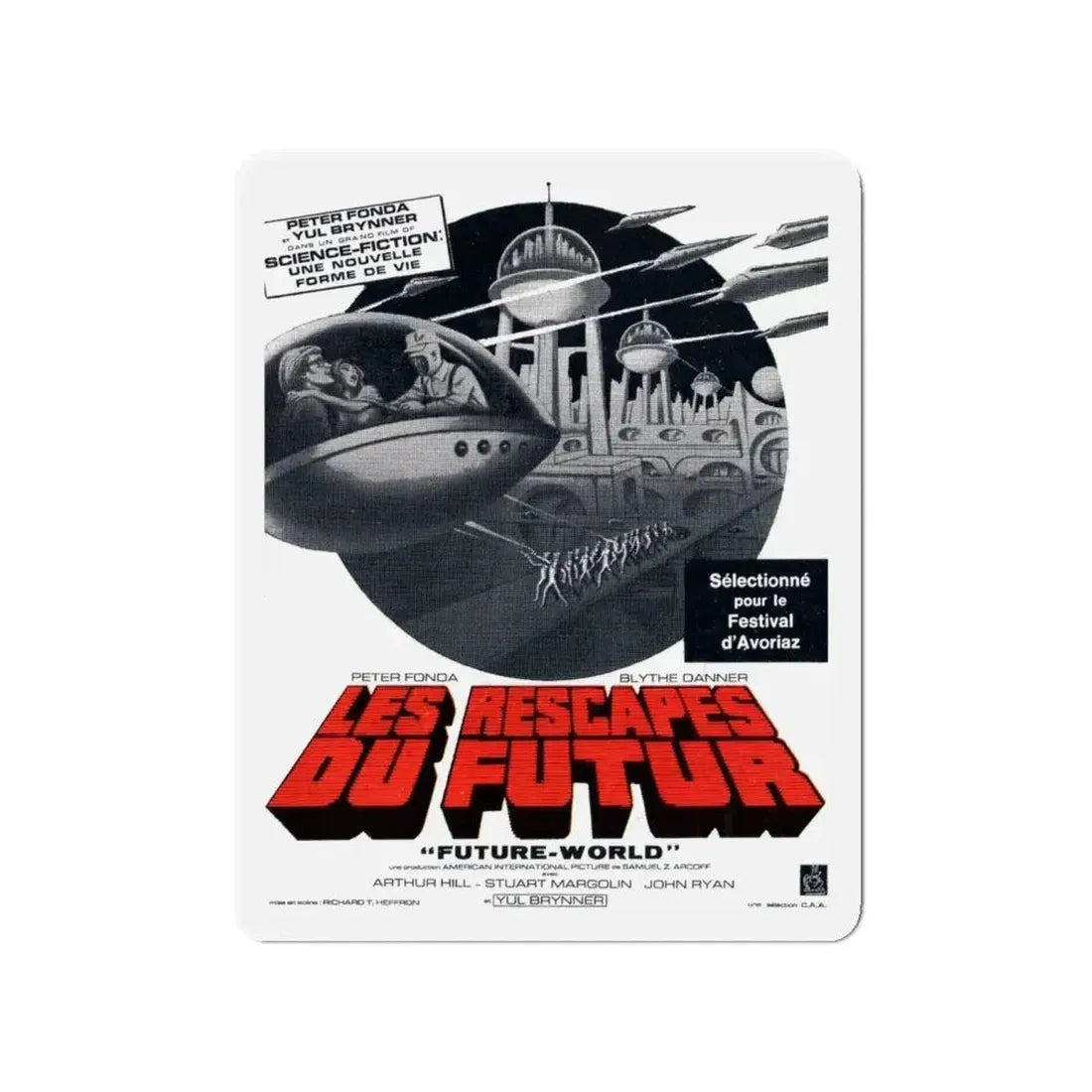 FUTUREWORLD (FRENCH 2) 1976 Movie Poster - Refrigerator Magnet - The Sticker Space