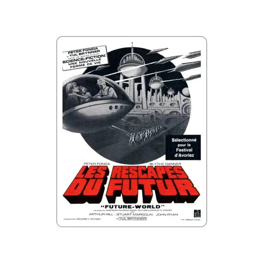 FUTUREWORLD (FRENCH 2) 1976 Movie Poster STICKER Vinyl Die-Cut Decal 2 Inch - The Sticker Space