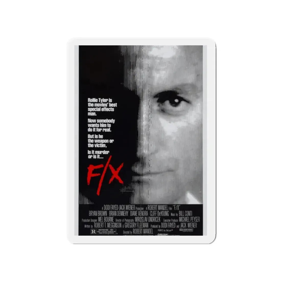 FX MURDER BY ILLUSION 1986 Movie Poster - Refrigerator Magnet - The Sticker Space