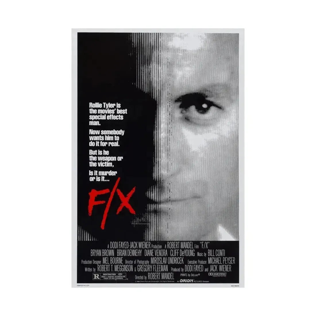 FX MURDER BY ILLUSION 1986 - Paper Movie Poster - The Sticker Space