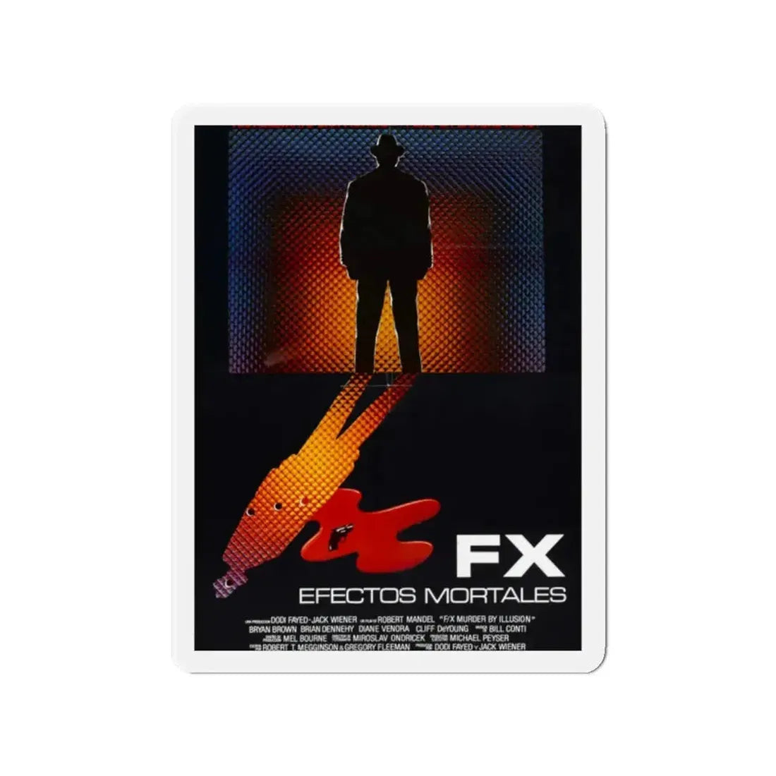 FX MURDER BY ILLUSION (FRENCH) 1986 Movie Poster - Refrigerator Magnet - The Sticker Space