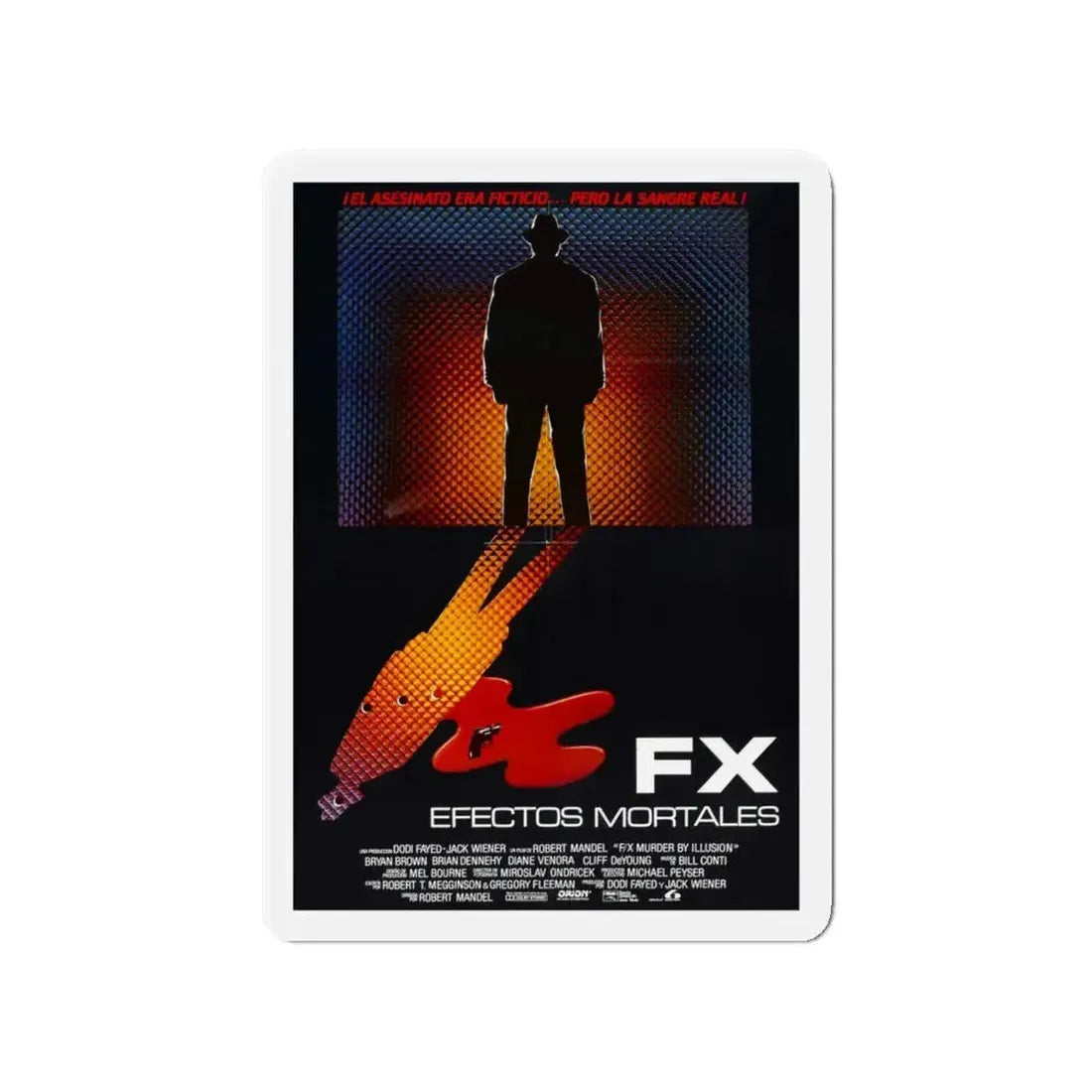 FX MURDER BY ILLUSION (FRENCH) 1986 Movie Poster - Refrigerator Magnet - The Sticker Space