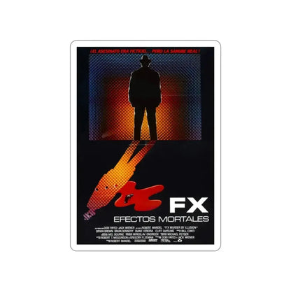FX MURDER BY ILLUSION (FRENCH) 1986 Movie Poster STICKER Vinyl Die-Cut Decal - The Sticker Space