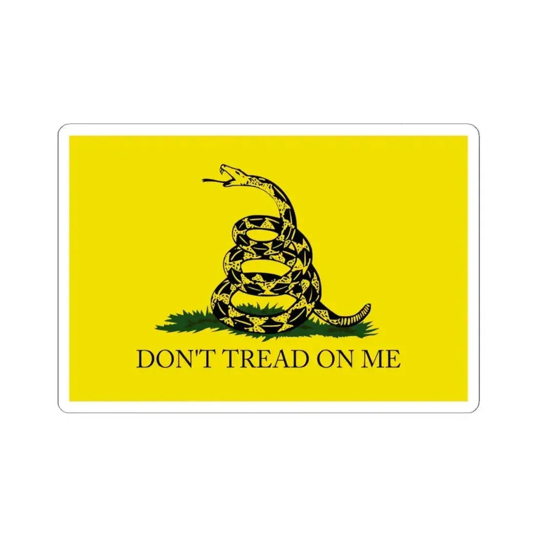 Gadsden flag with apostrophe (United States) STICKER Vinyl Kiss-Cut Decal 6 Inch White - The Sticker Space