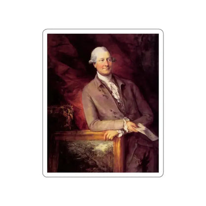 GAINSBOROUGH, Thomas - James Christie (Artwork) STICKER Vinyl Die-Cut Decal White Die-Cut 2 Inch - The Sticker Space