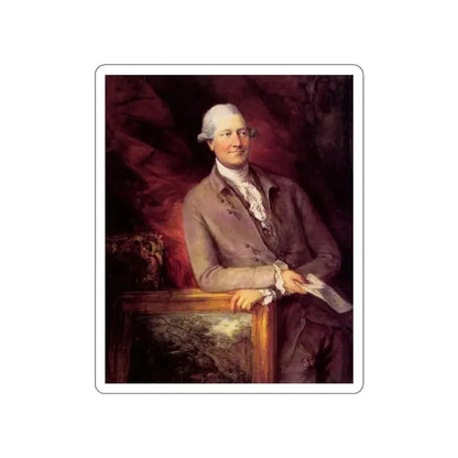 GAINSBOROUGH, Thomas - James Christie (Artwork) STICKER Vinyl Die-Cut Decal White Die-Cut 3 Inch - The Sticker Space