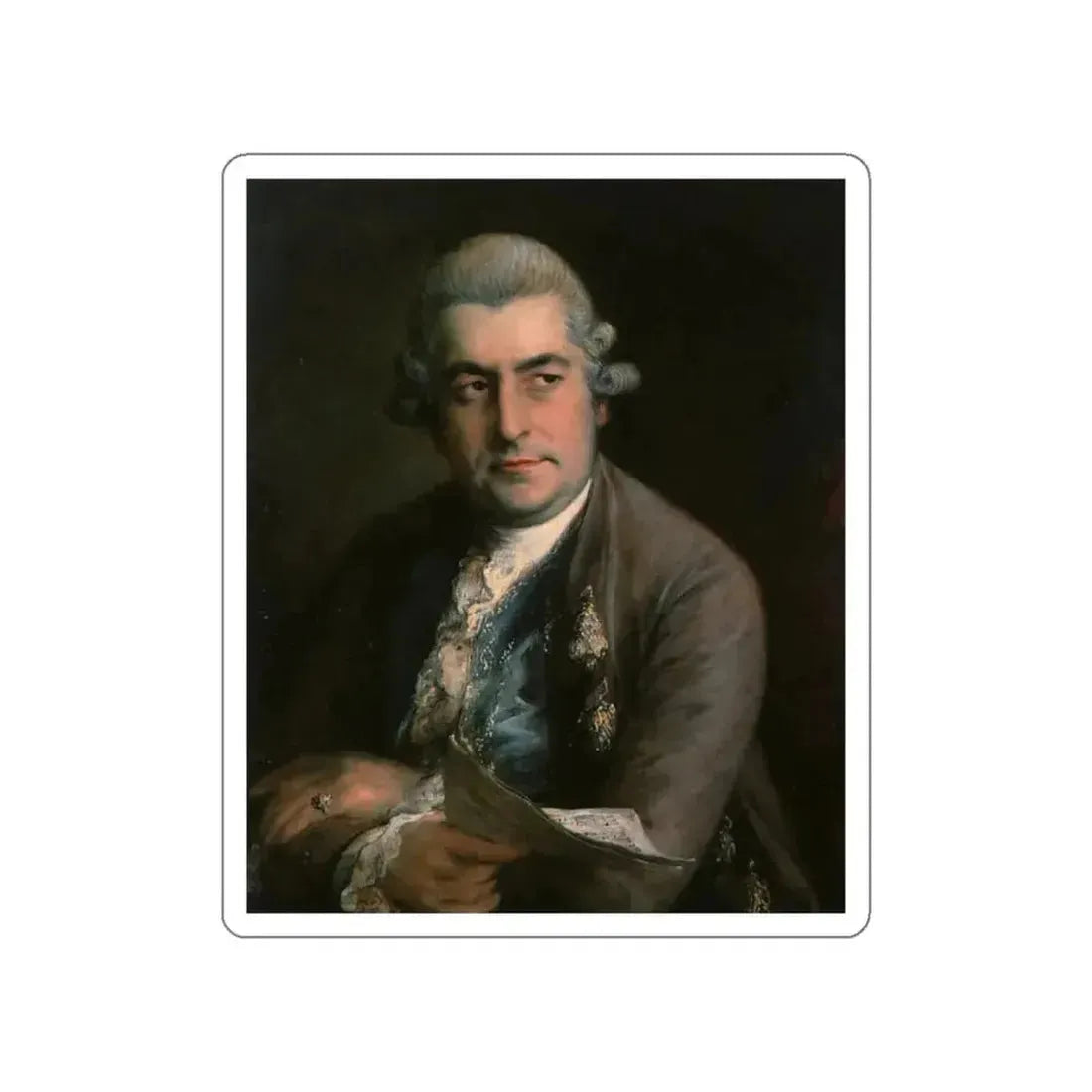 GAINSBOROUGH, Thomas - Johann Christian Bach (Artwork) STICKER Vinyl Die-Cut Decal - The Sticker Space