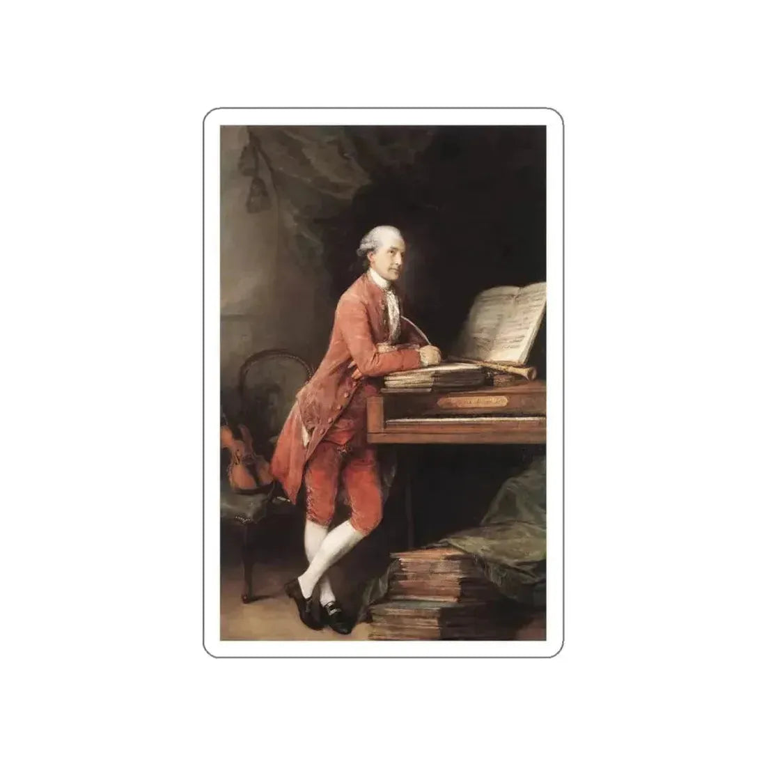 GAINSBOROUGH, Thomas - Johann Christian Fischer (Artwork) STICKER Vinyl Die-Cut Decal - The Sticker Space