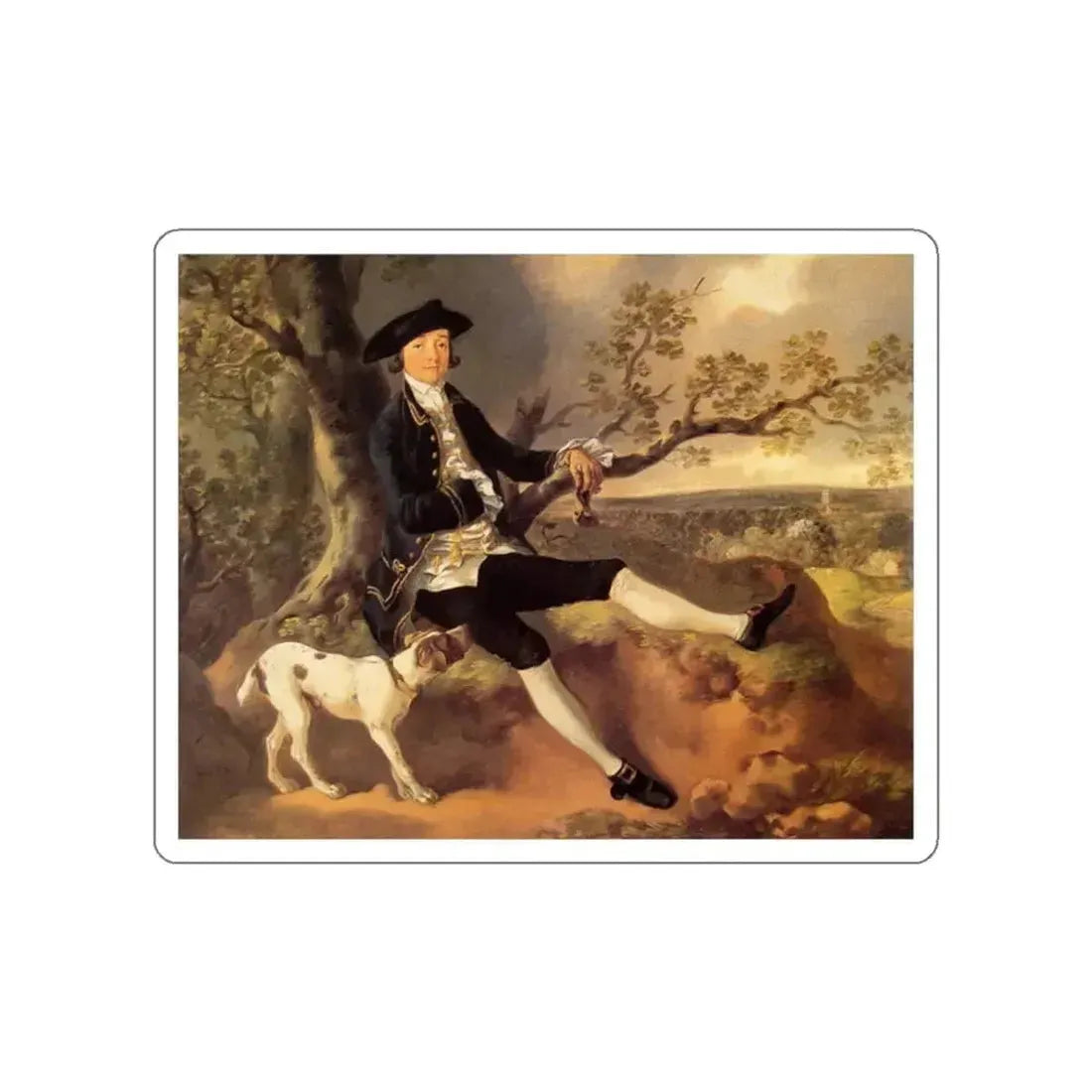 GAINSBOROUGH, Thomas - John Plampin (Artwork) STICKER Vinyl Die-Cut Decal White Die-Cut 2 Inch - The Sticker Space