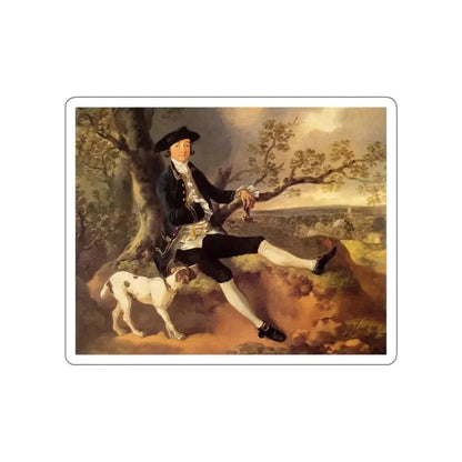 GAINSBOROUGH, Thomas - John Plampin (Artwork) STICKER Vinyl Die-Cut Decal White Die-Cut 4 Inch - The Sticker Space