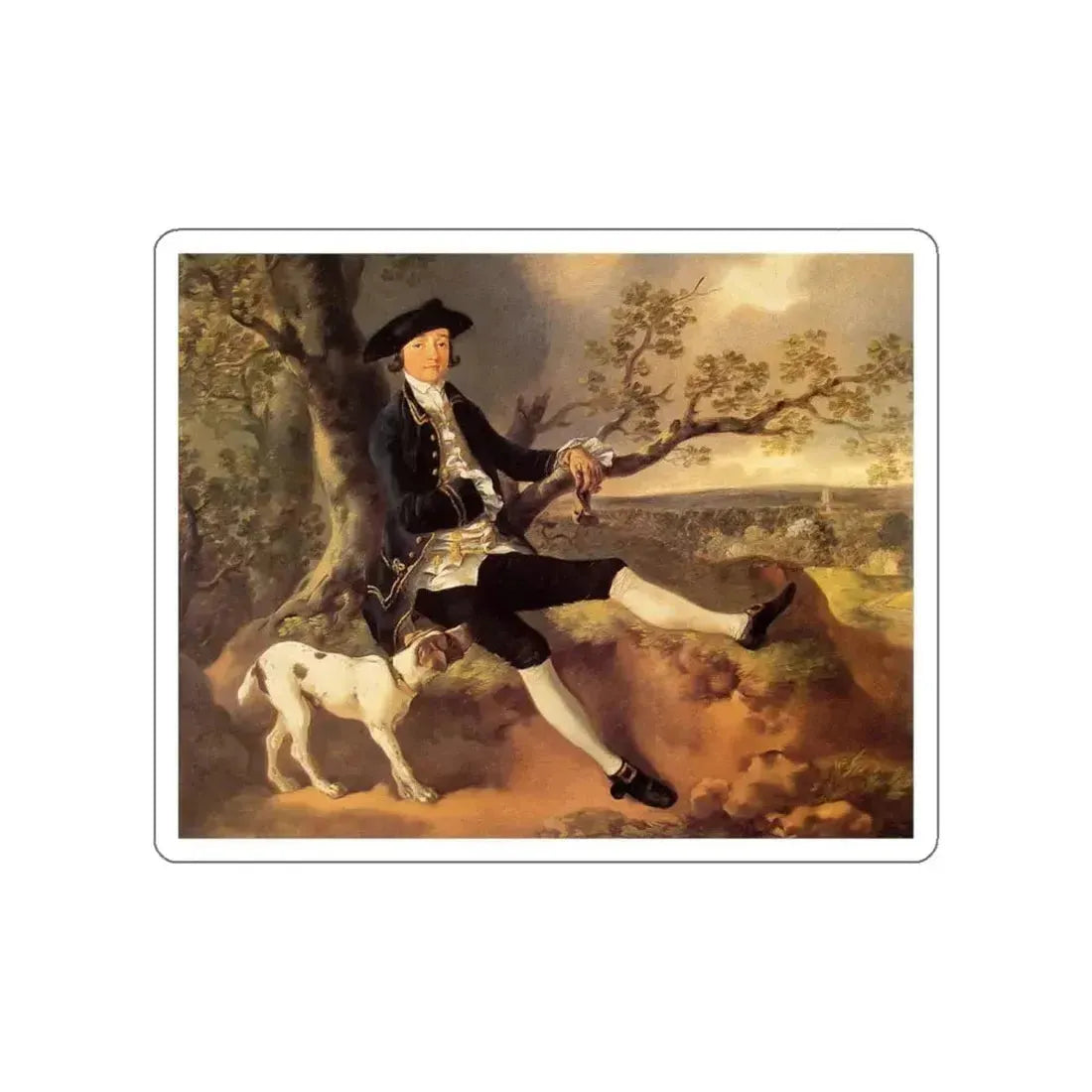 GAINSBOROUGH, Thomas - John Plampin (Artwork) STICKER Vinyl Die-Cut Decal White Die-Cut 5 Inch - The Sticker Space