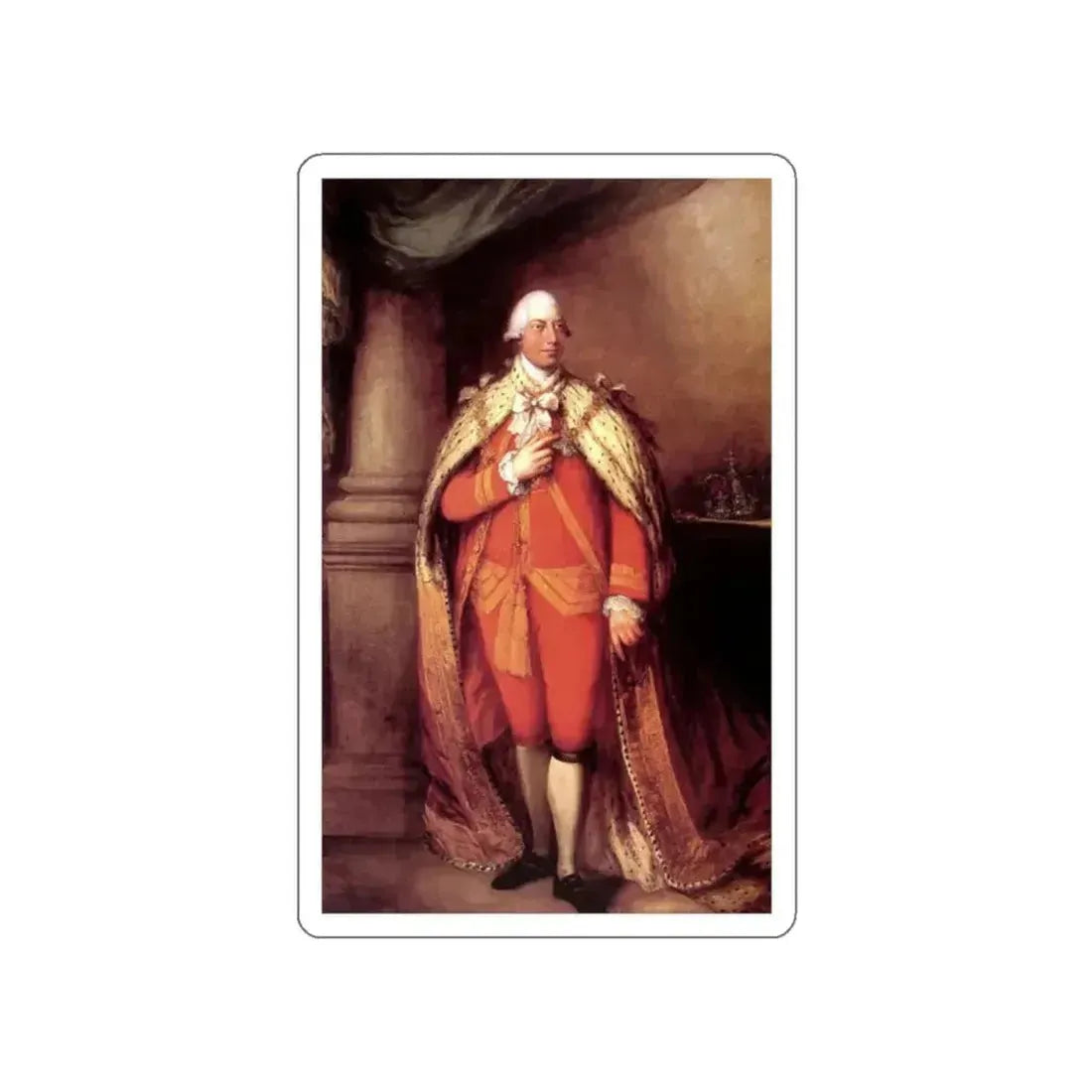 GAINSBOROUGH, Thomas - King George III (Artwork) STICKER Vinyl Die-Cut Decal - The Sticker Space