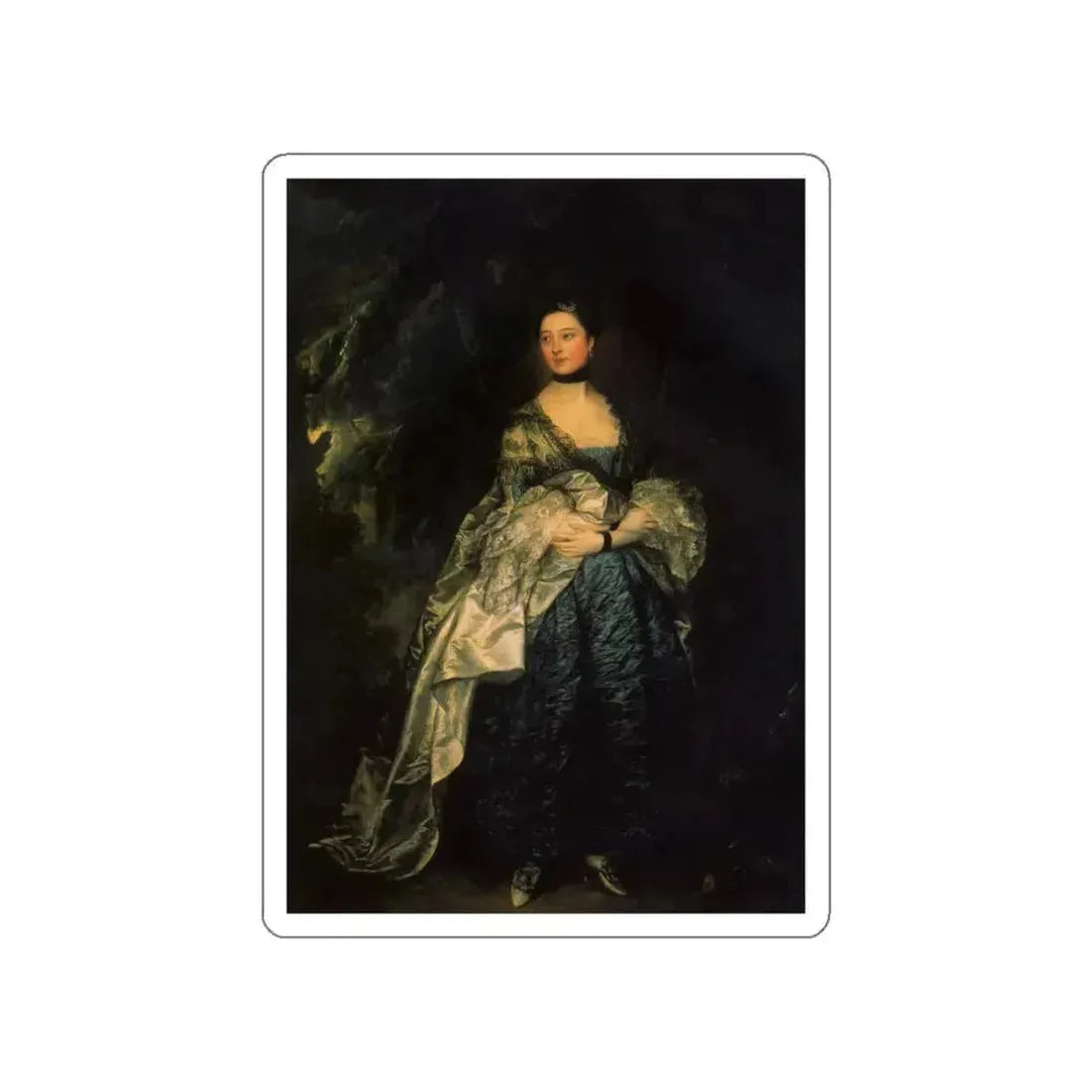 GAINSBOROUGH, Thomas - Lady Alston (Artwork) STICKER Vinyl Die-Cut Decal White Die-Cut 3 Inch - The Sticker Space