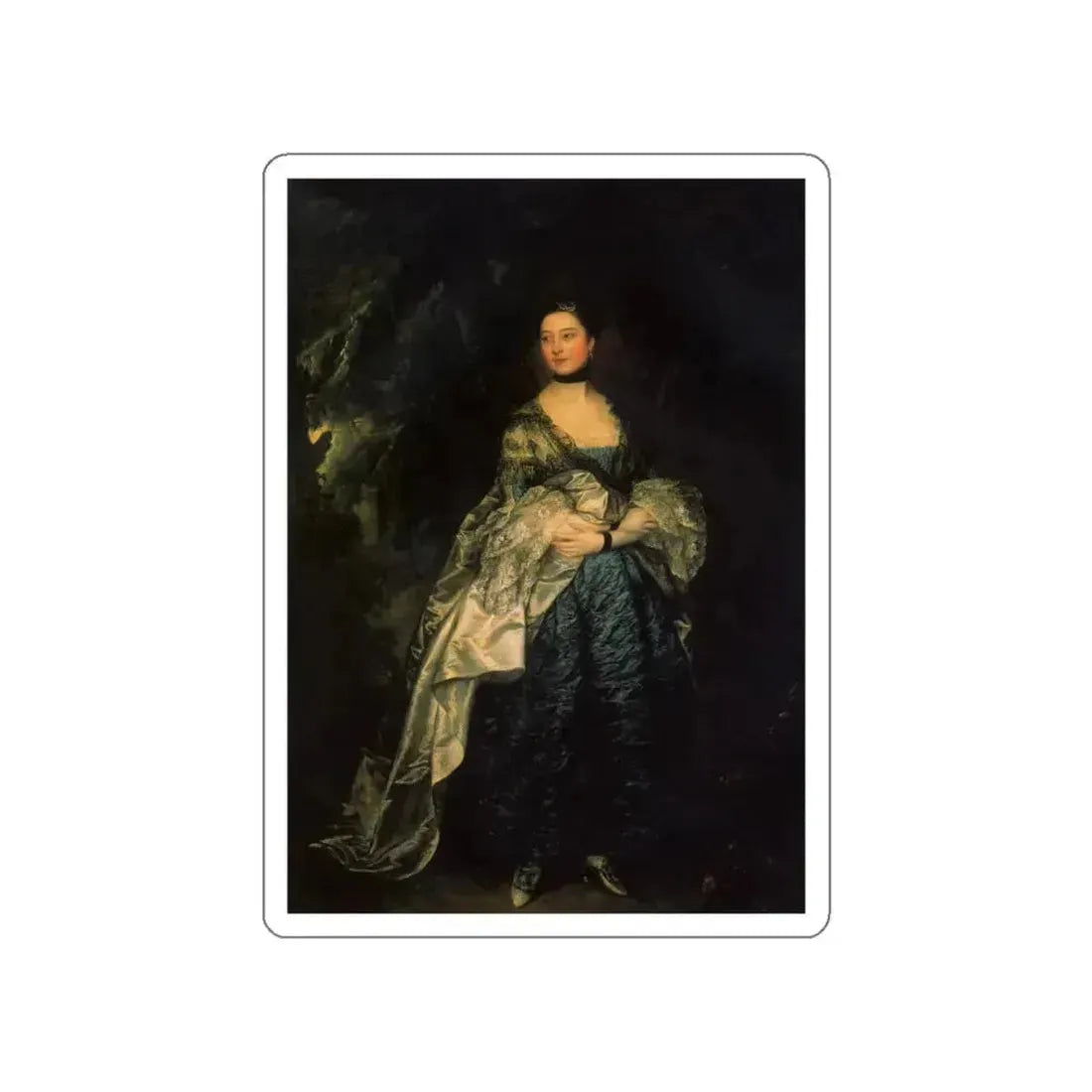 GAINSBOROUGH, Thomas - Lady Alston (Artwork) STICKER Vinyl Die-Cut Decal White Die-Cut 5 Inch - The Sticker Space