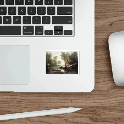 GAINSBOROUGH, Thomas - River Landscape (Artwork) STICKER Vinyl Die-Cut Decal - The Sticker Space