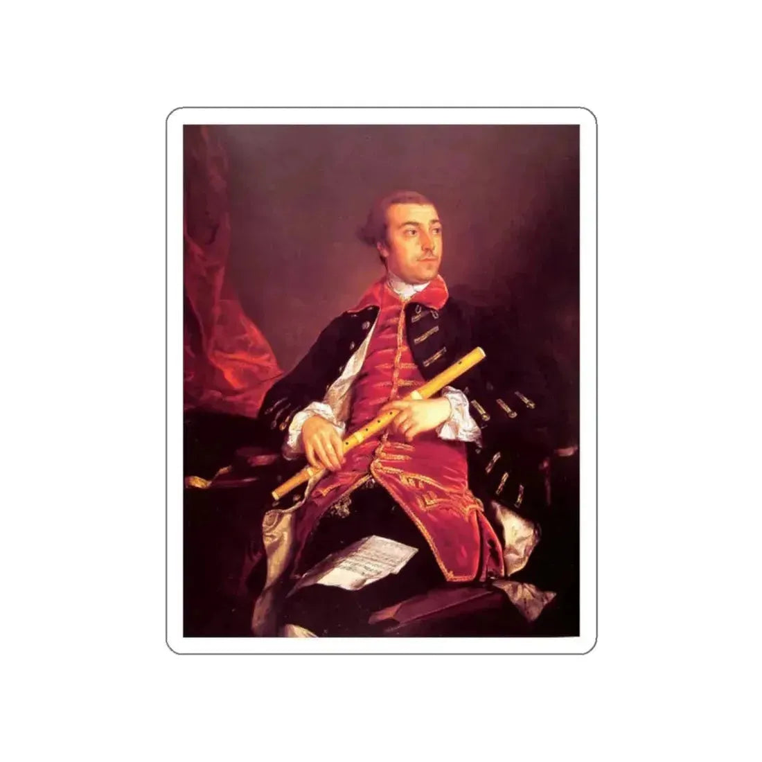 GAINSBOROUGH, Thomas - William Wollaston (Artwork) STICKER Vinyl Die-Cut Decal White Die-Cut 2 Inch - The Sticker Space