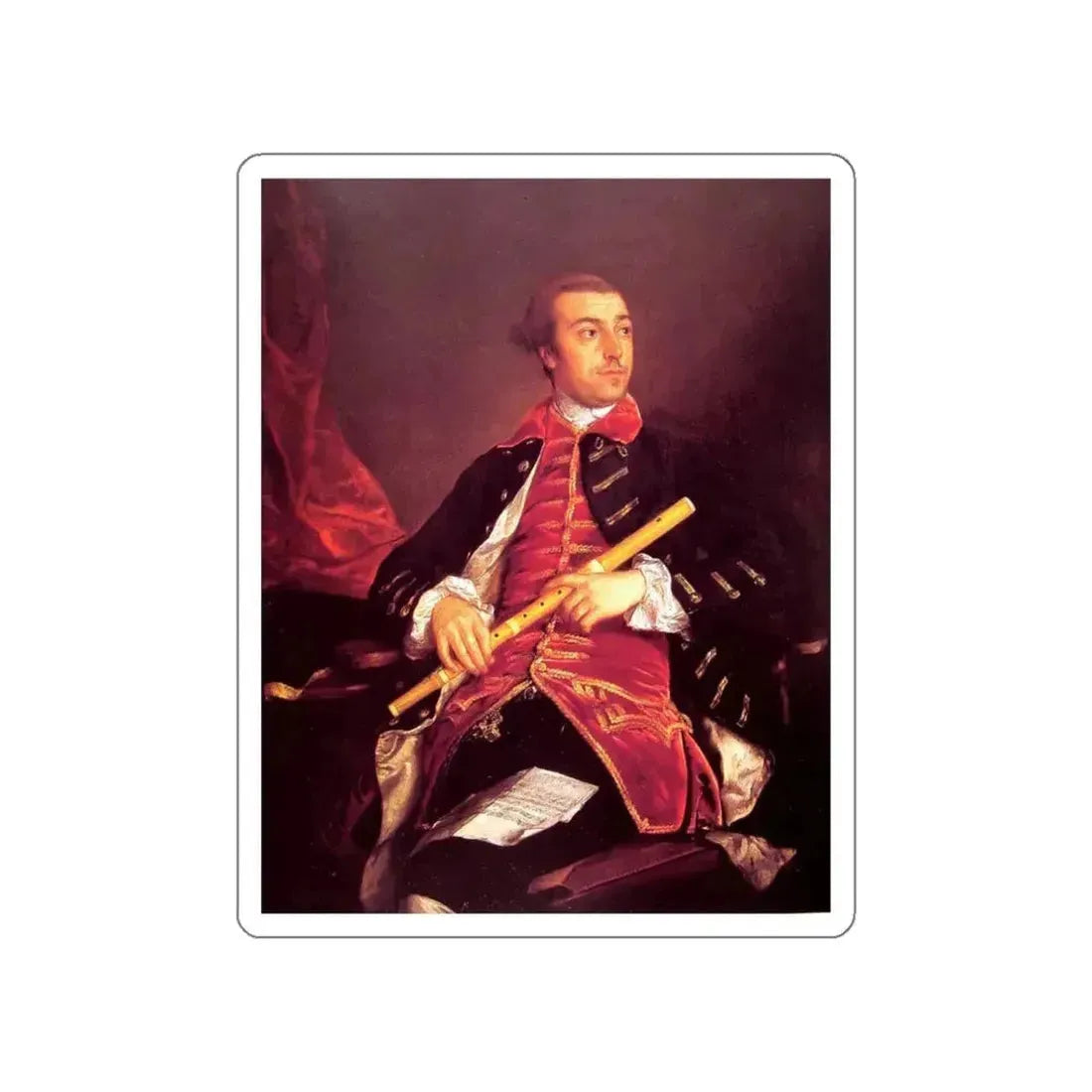 GAINSBOROUGH, Thomas - William Wollaston (Artwork) STICKER Vinyl Die-Cut Decal White Die-Cut 3 Inch - The Sticker Space