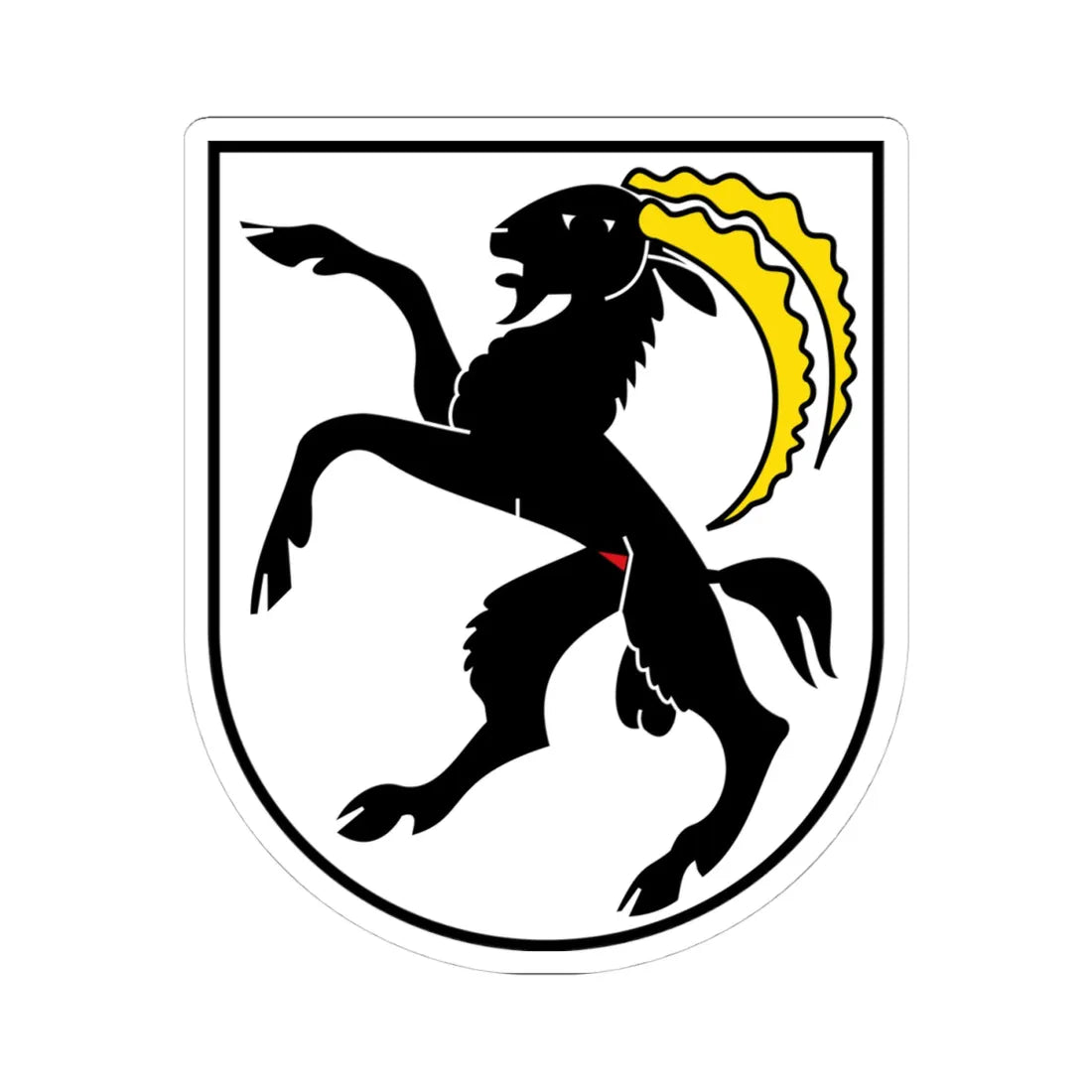 Gais-coat of arms (Switzerland) (Coat of Arms) STICKER Vinyl Kiss-Cut Decal 4 Inch White - The Sticker Space