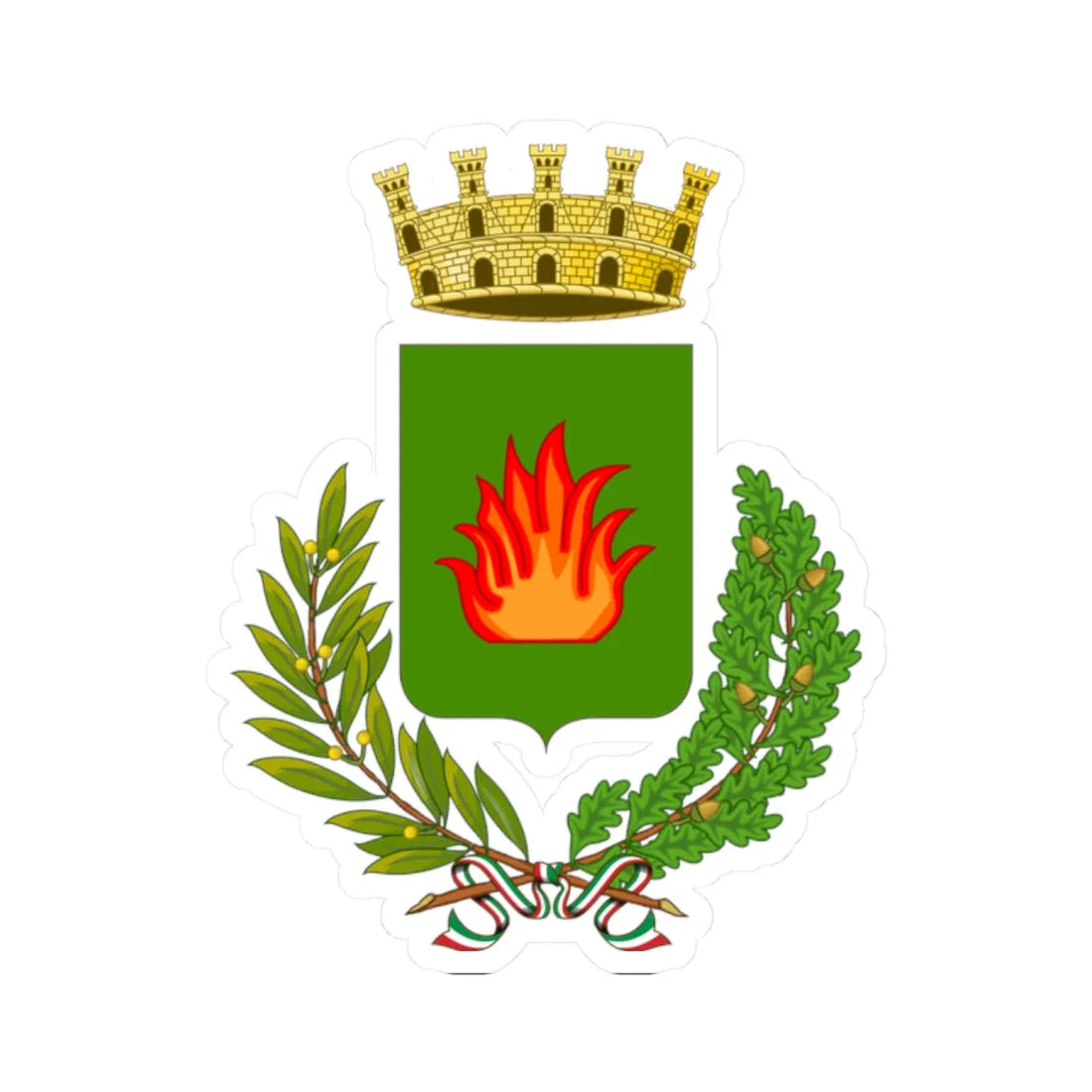 Galatone-Stemma (Italy) (Coat of Arms) STICKER Vinyl Kiss-Cut Decal 2 Inch White - The Sticker Space