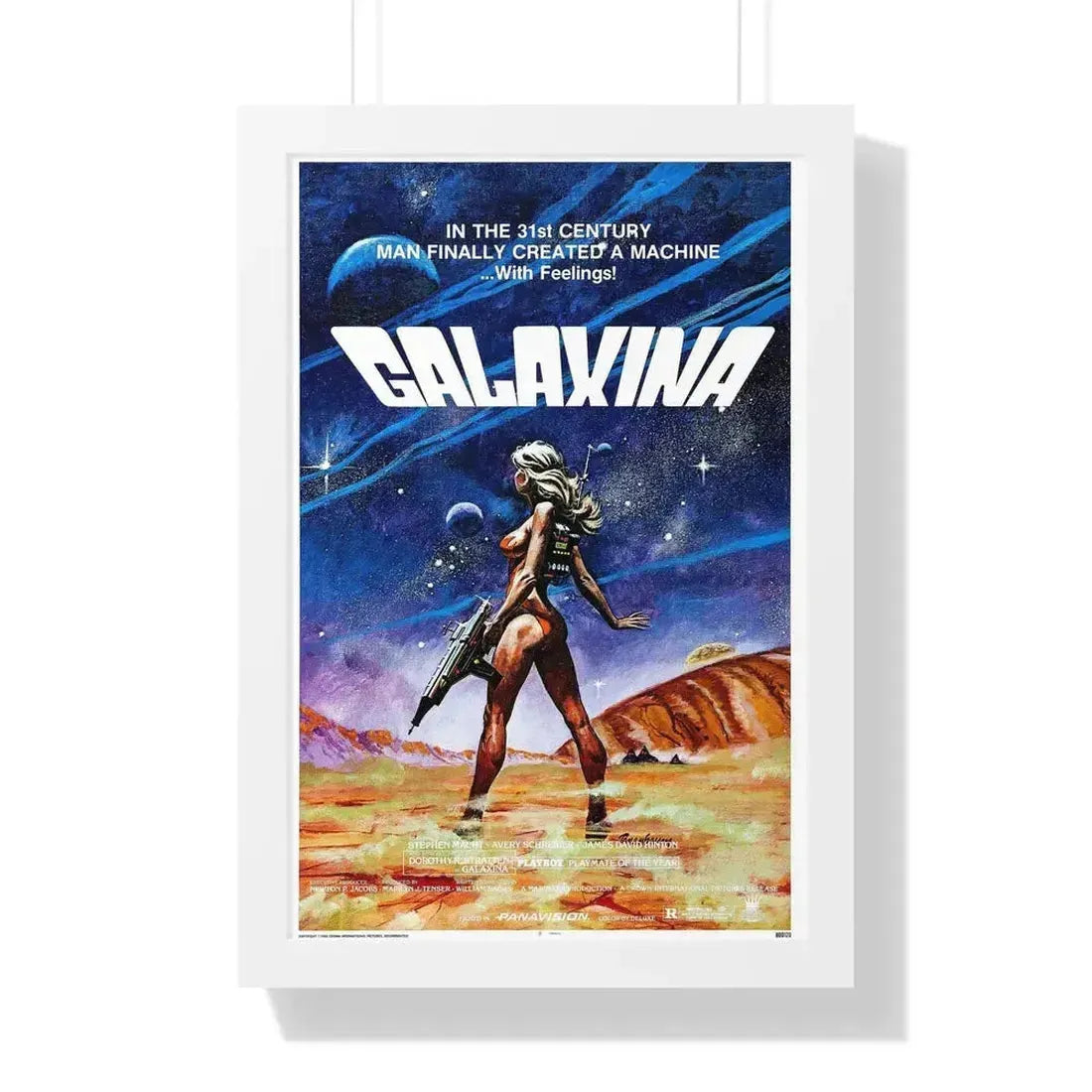 GALAXINA 1980 - Framed Movie Poster 16″ x 24″ White - The Sticker Space