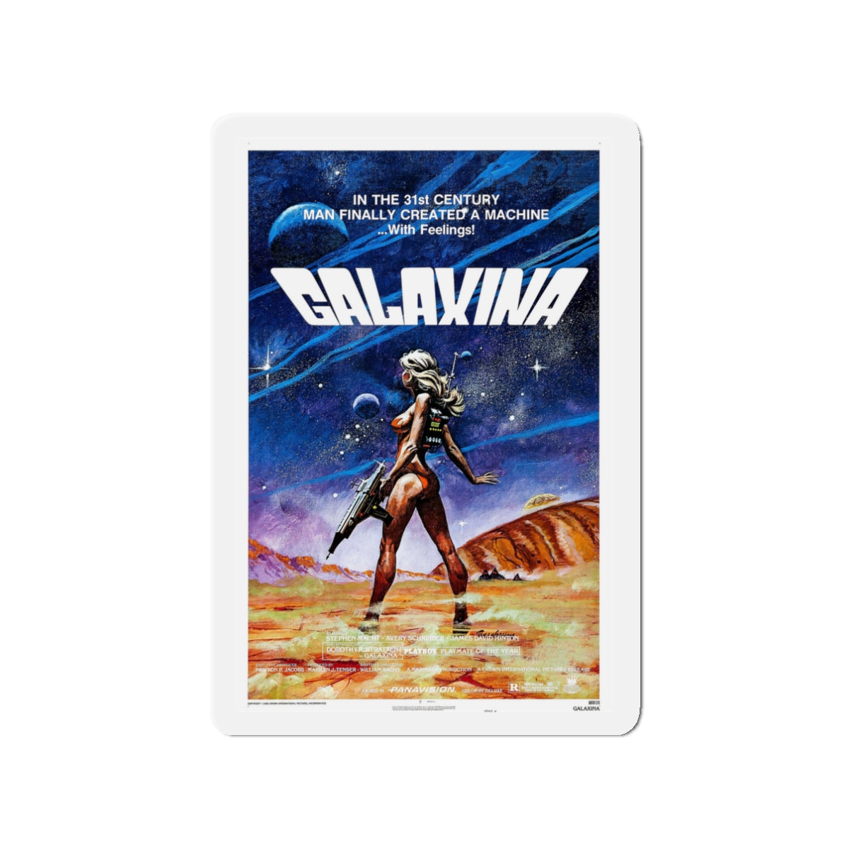 GALAXINA 1980 Movie Poster - Die-Cut Magnet-3" x 3"-The Sticker Space