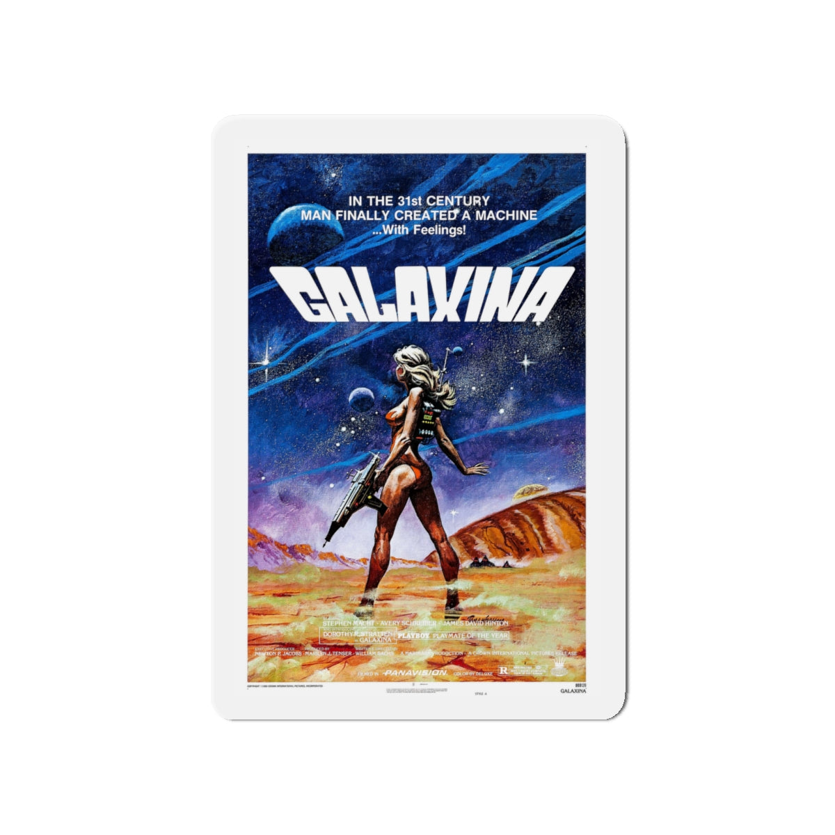 GALAXINA 1980 Movie Poster - Die-Cut Magnet-4" x 4"-The Sticker Space