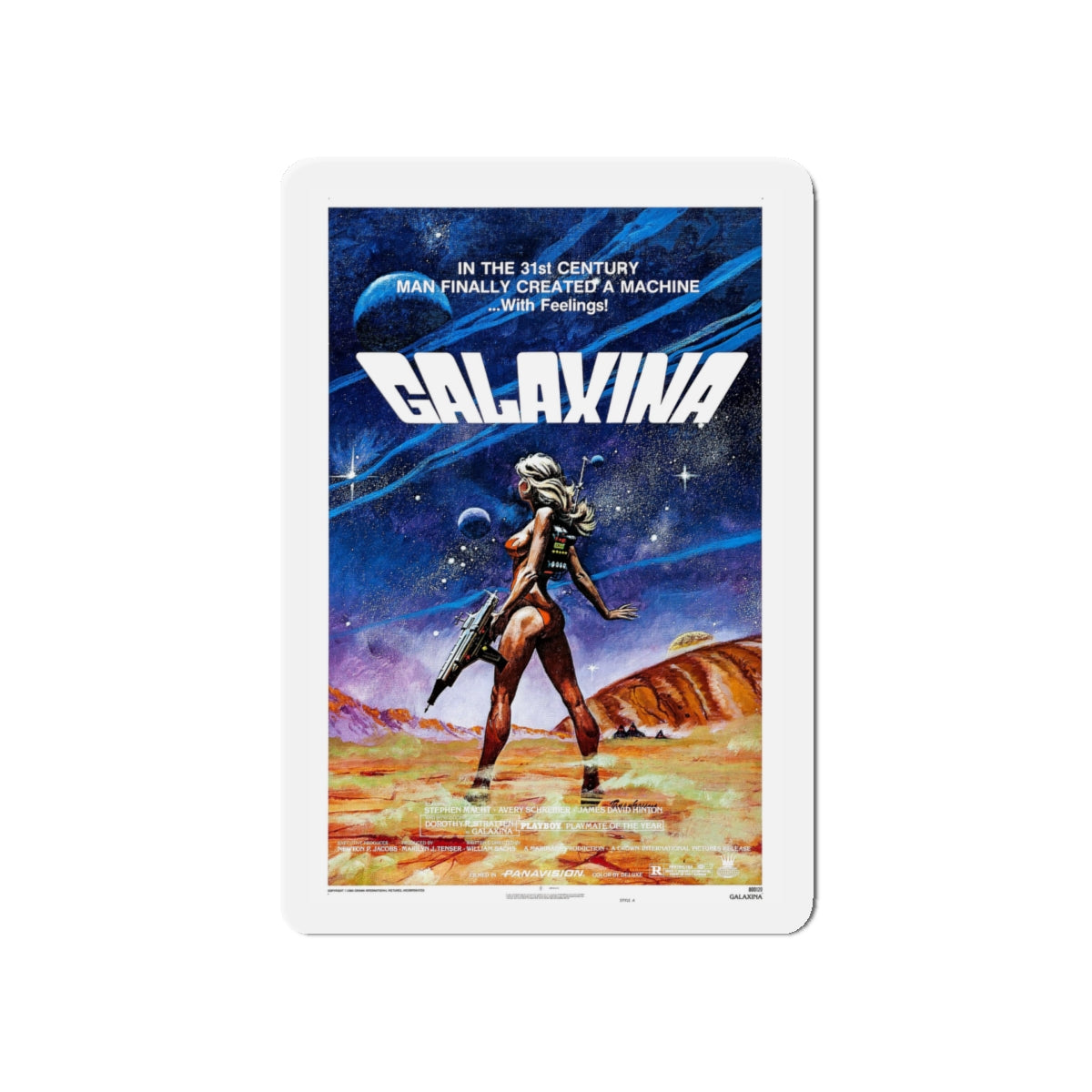 GALAXINA 1980 Movie Poster - Die-Cut Magnet-5" x 5"-The Sticker Space