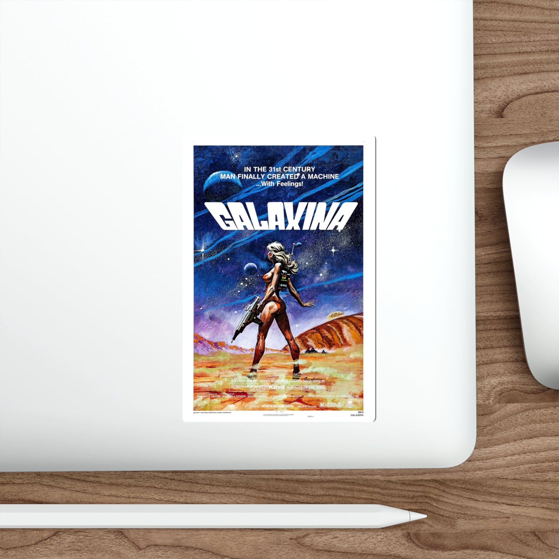 GALAXINA 1980 Movie Poster STICKER Vinyl Die-Cut Decal-The Sticker Space