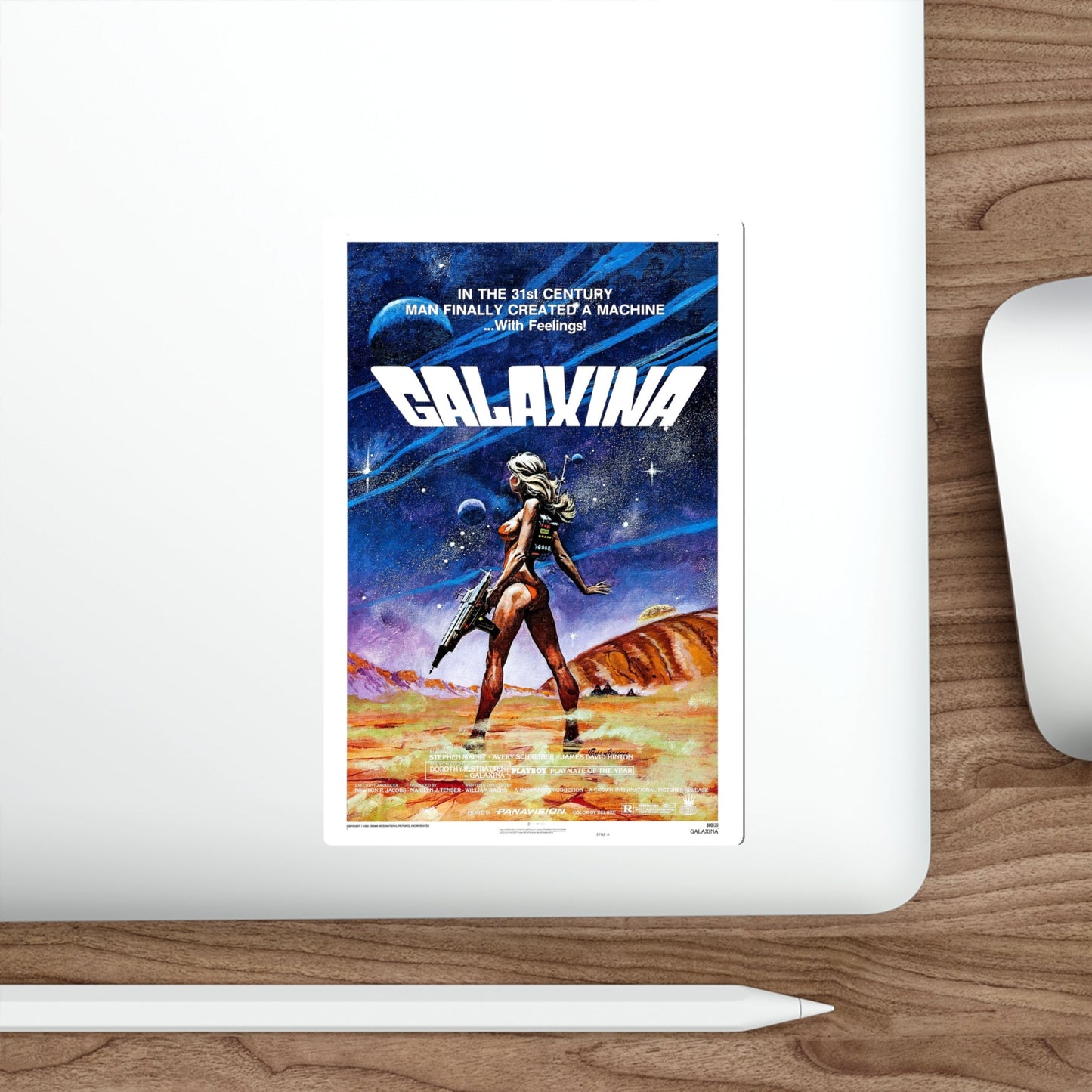 GALAXINA 1980 Movie Poster STICKER Vinyl Die-Cut Decal-The Sticker Space