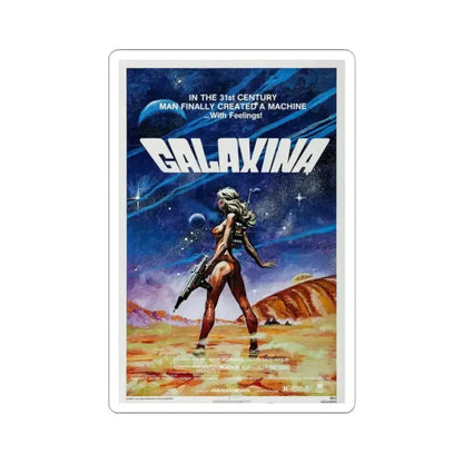 Galaxina 1980 Movie Poster - STICKER Vinyl Kiss-Cut Decal 2 Inch White - The Sticker Space