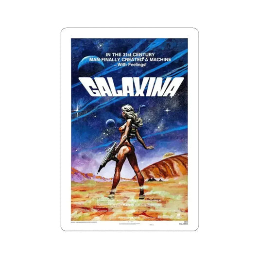GALAXINA 1980 Movie Poster - STICKER Vinyl Kiss-Cut Decal 2 Inch White - The Sticker Space