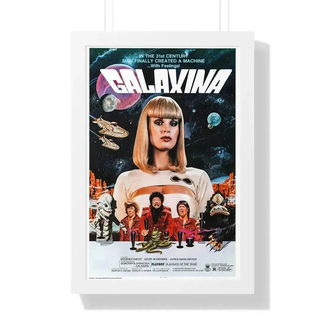 GALAXINA (2) 1980 - Framed Movie Poster 16″ x 24″ White - The Sticker Space