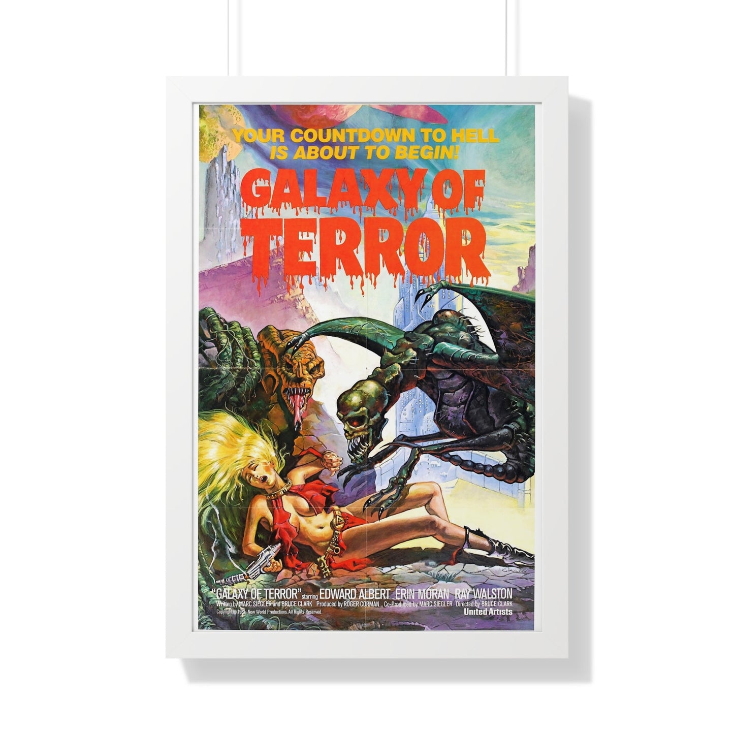 GALAXY OF TERROR 1981 - Framed Movie Poster-20" x 30"-The Sticker Space