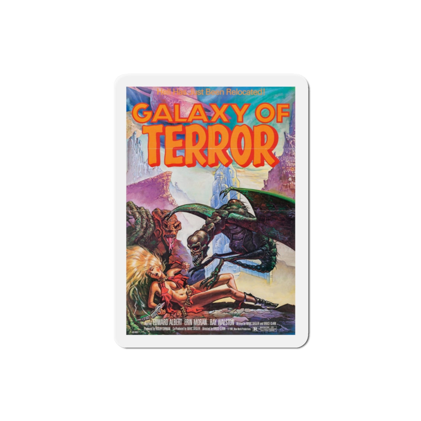 Galaxy of Terror 1981 Movie Poster Die-Cut Magnet-2" x 2"-The Sticker Space