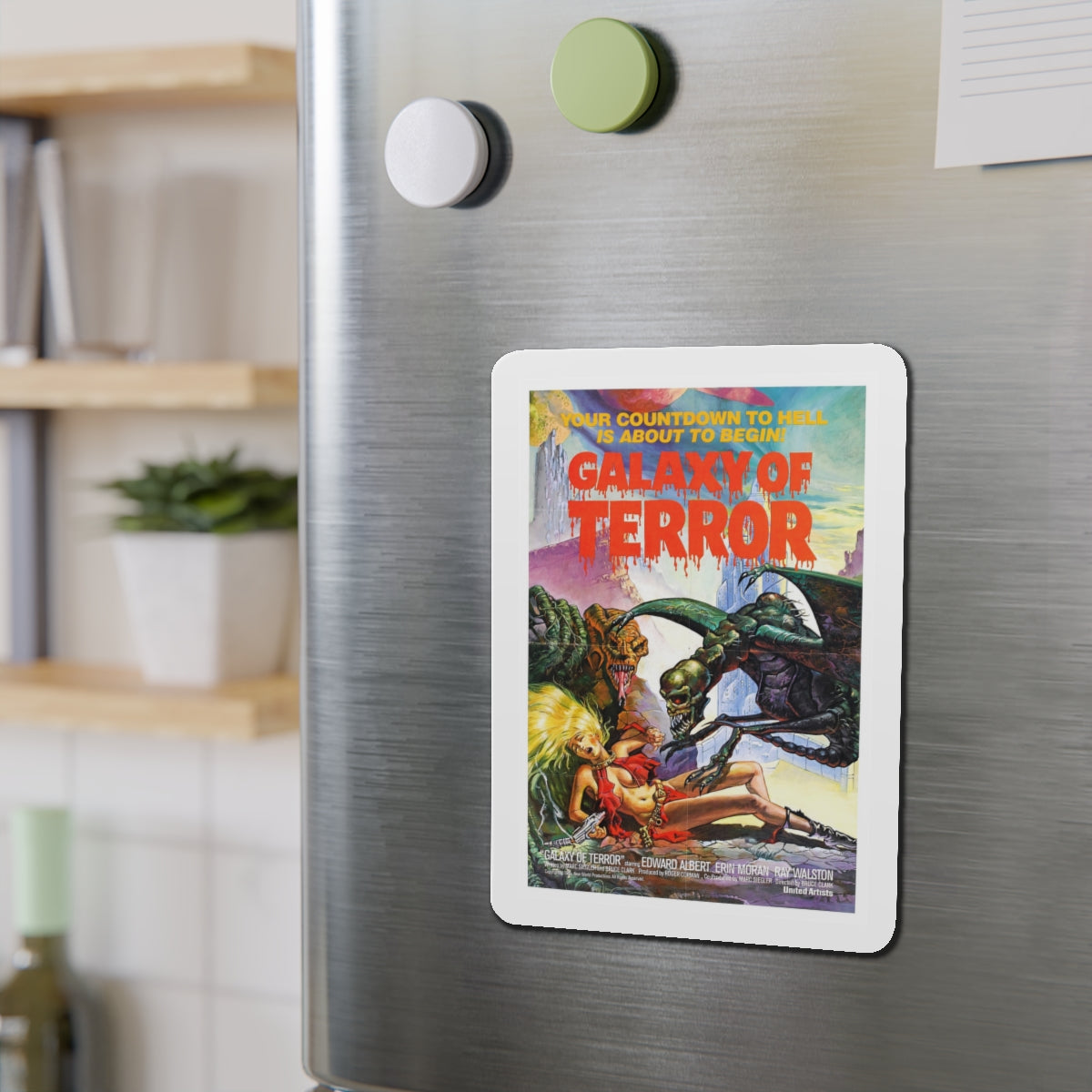 GALAXY OF TERROR 1981 Movie Poster - Die-Cut Magnet-The Sticker Space