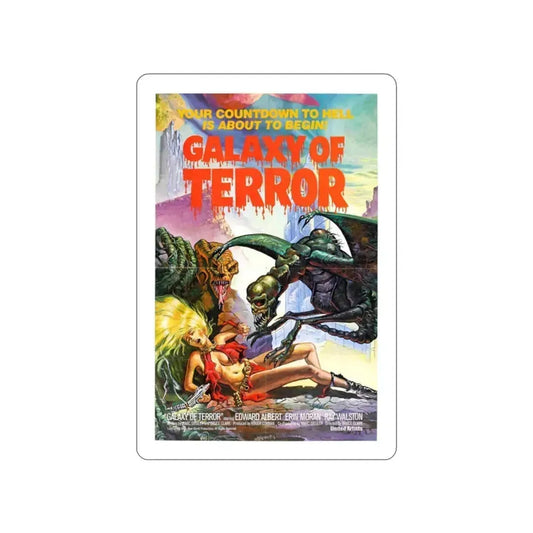 GALAXY OF TERROR 1981 Movie Poster STICKER Vinyl Die-Cut Decal 2 Inch - The Sticker Space