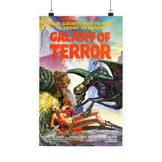GALAXY OF TERROR 1981 - Paper Movie Poster 12″ x 18″ Matte - The Sticker Space