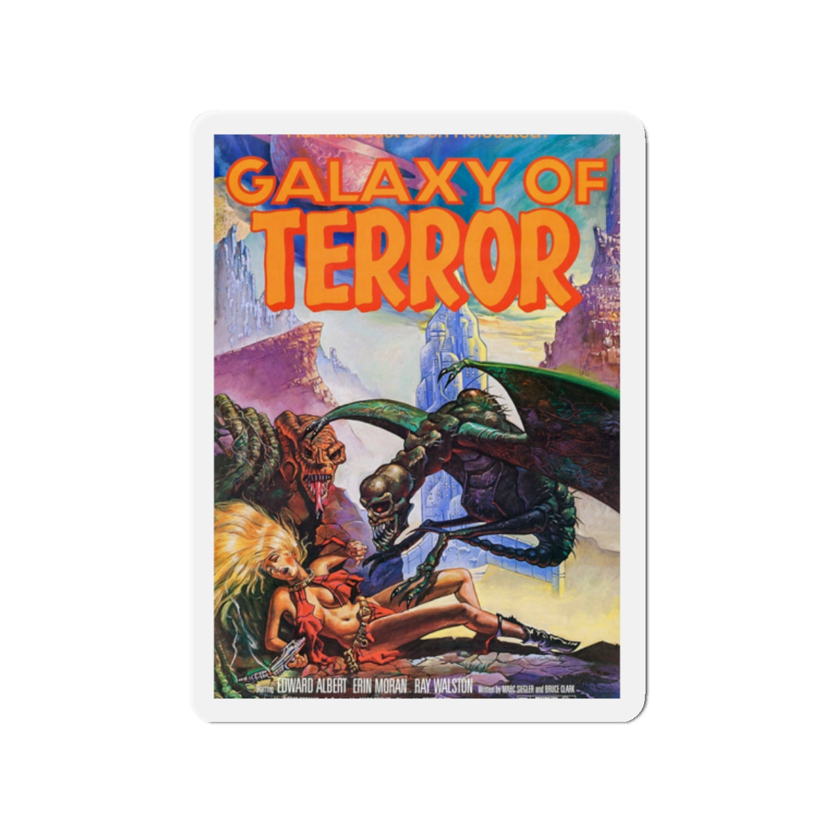 GALAXY OF TERROR (2) 1981 Movie Poster - Die-Cut Magnet-2" x 2"-The Sticker Space