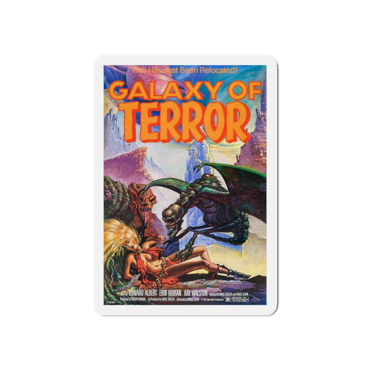 GALAXY OF TERROR (2) 1981 Movie Poster - Die-Cut Magnet-6 × 6"-The Sticker Space