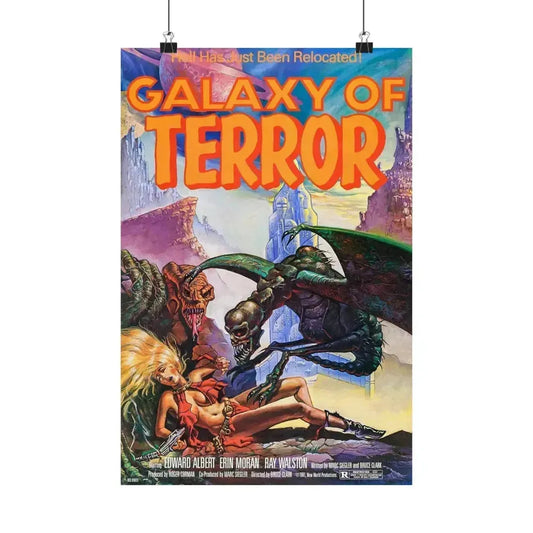 GALAXY OF TERROR (2) 1981 - Paper Movie Poster 12″ x 18″ Matte - The Sticker Space