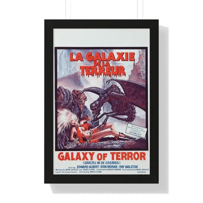 GALAXY OF TERROR (BELGIAN) 1981 - Framed Movie Poster 16″ x 24″ Black - The Sticker Space