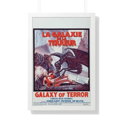 GALAXY OF TERROR (BELGIAN) 1981 - Framed Movie Poster 20" x 30" White - The Sticker Space